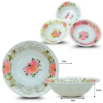 Q - 004 tazon melamina decorado 8cm base x 17cm apertura  x 5.5cm alto C/12 RB-0007B