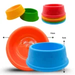 Q - 808 plato para mascotas colores surtidos 13x5cm C/50