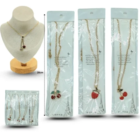 S - 001 collar cereza en blister individual C/12 2504A-4