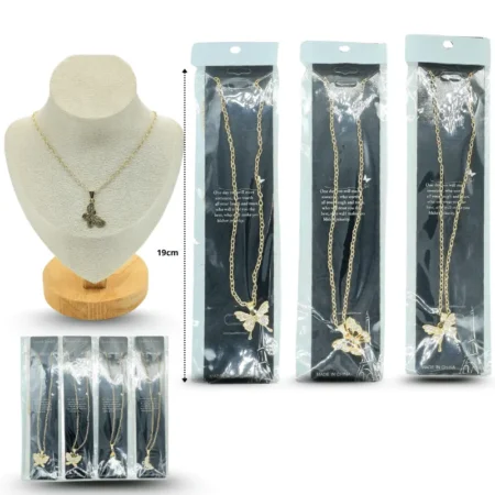 S - 009 collar con dije en blister individual C/12 2852