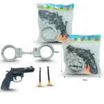 T - 064 esposas con pistola set 2 pzas C/10 YO-498