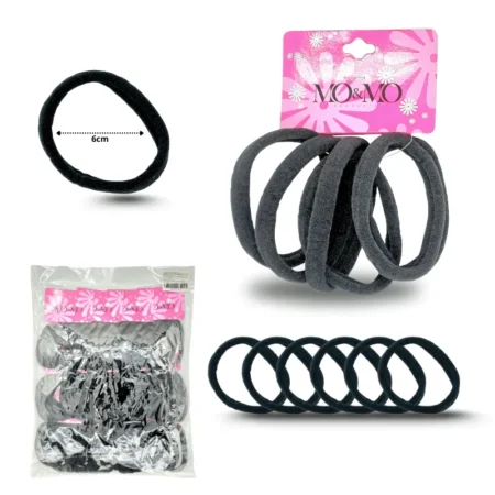 V - 022 liga licra negra 6cm set 6 pzas C/12 M164-6A-5