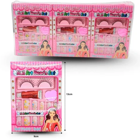 W - 082 set de uñas infantil , pestaña, lima y pegamento TB-0789A