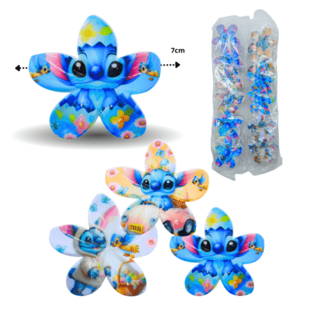 F - 032 pinza loto 8cm estampada Stitch C/12 XL52-70