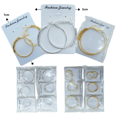 A - 006 arracada brillos C/12 XL53-67