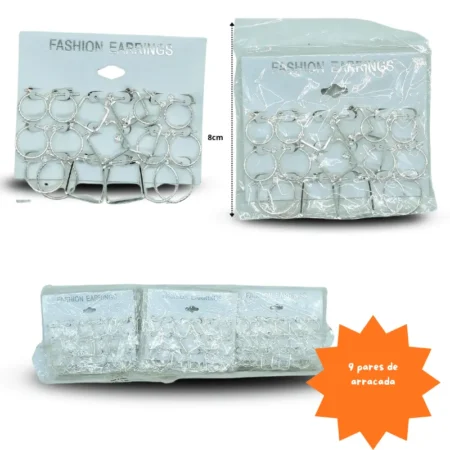 A - 015 arracada diferentes modelos 9 pares C/12 L6428