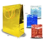 B - 023 bolsa de regalo acabado metalico 18x21.5x6.5cm C/12  D2338