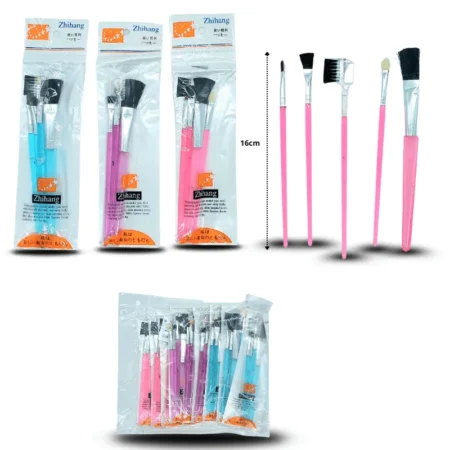 C - 024 set de pinceles aplicadores y cepillo ceja o pestaña C/12 414-SY6