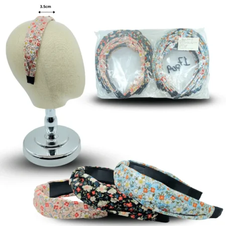 E - 018 diadema tela estampada C/12 21-F11