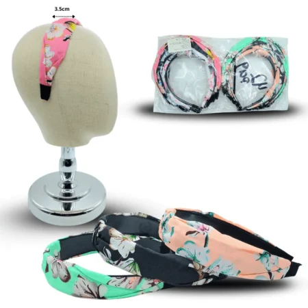 E - 020 diadema tela estampada C/12 21-F18