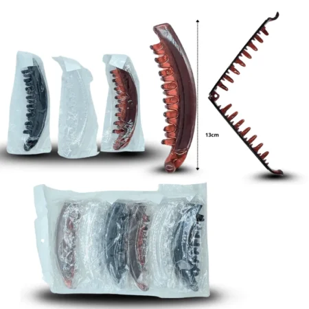 F - 001 cascada grande carey, translucida y negra C/12  JRDNNA