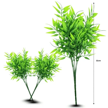 H - 056 follaje artificial tipo hojas de bambú C/2 C25324