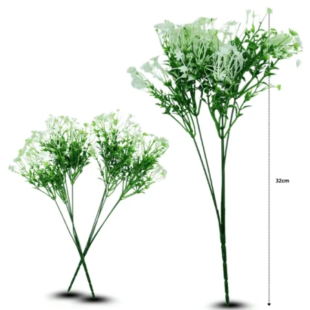 H - 059 follaje artificial tipo flo aliento de bebe C/2 C25337