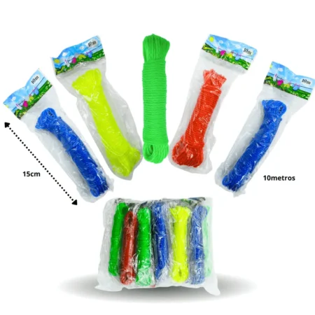 H - 800 lazo para ropa 10metros multicolor C/12 RH-0003