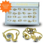 I - 003 anillo figuras y brillo acero inoxidable  C/24 SJZ-805