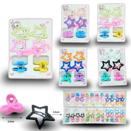 J - 007 cuca estrella con pinza par set 6 pzas C/12 25Y-31