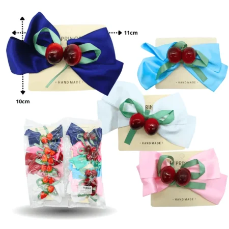 J - 809 pico moño con cerezas y fresas colores C/12 XL44-47