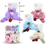 J - 812 pico moño doble con pasador estrella y cerezas C/12 XLA-19