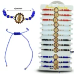 K - 017 pulsera hilo y cristales virgen C/12 25V160