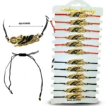 K - 019 pulsera hilo san judas manto verde y negro C/12 25V162