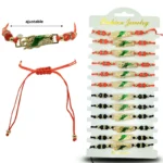 K - 022 pulsera hilo San Judas enmarcado con cristales en tira C/12 25V166