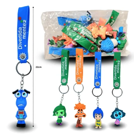 L - 003 llavero intensa-mente personajes con cinta C/12 K-456