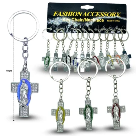 L - 094 llavero religioso virgen y san judas 10c m C/12  F1477