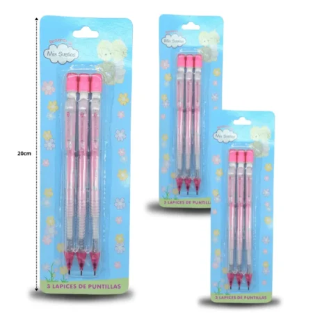 P - 029 lapicero puntilla set 3 pzas en blister C/10 070 MISS CORMAL