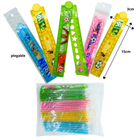 P - 048 regla futbolera 15cm empacada individual C/24 25ZC-7