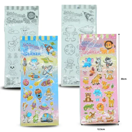 P - 056 sticker inflado en tira con dibujo para colorear C/20 F2508 o HAA88