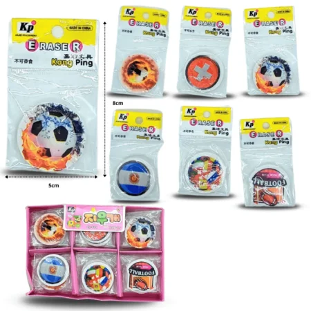 P - 070 goma borrador plana futbolista C/30 F24573