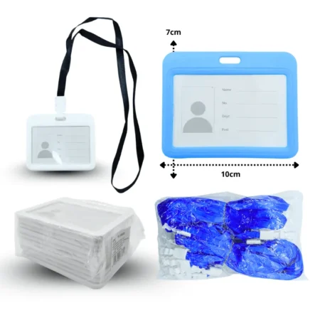 P - 990 portagafete horizontal 10x7cm con cordon 45cm colores C/10 B7303