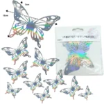 P - 996 mariposa sticker para decoracion plata C/12 25N-50