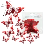 P - 997 mariposa sticker para decoracion roja C/12 25N-50