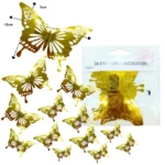 P - 998 mariposa sticker para decoracion dorada C/12 25N-50
