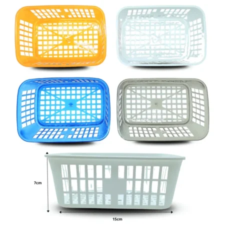 Q - 011 canasta plástica 18x12x7cm C/10 E7501