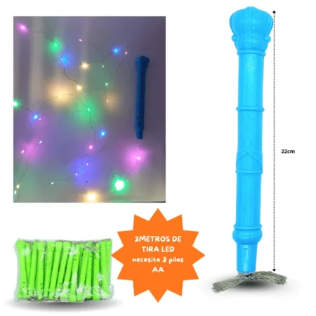 T - 022 barita con luz led 3 metros necesita 3 pilas AA C/25 C1368