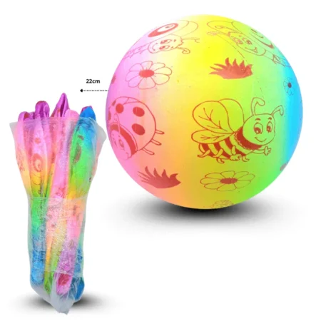 T - 039 pelota hule decorada colores degradados C/12 C1380