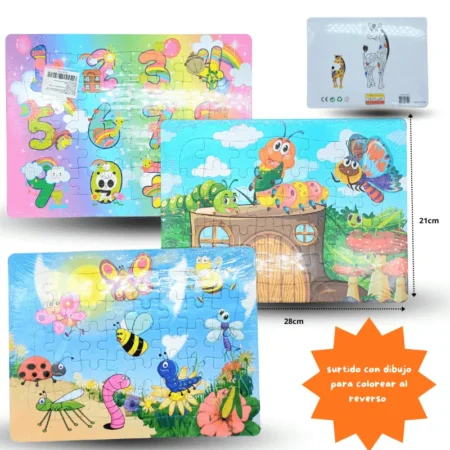 T - 039 rompecabezas tamaño carta con dibujo C/12 7H-5