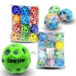 T - 066 pelota super rebote decorada coral o cráter C/12 TG-0840V