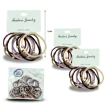 V - 015 liga delgada con dije set8 pzas  COLOR TIERRA C/12 HMI-46