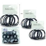 V - 015 liga delgada con dije set8 pzas  NEGRA C/12 HMI-46