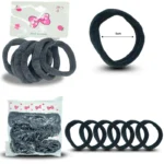 V - 018 liga licra negra 5cm set 6 pzas C/12 HG25O-43