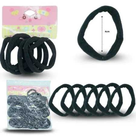 V - 024 liga licra set 6 pzas 4cm  NEGRA C/12 25O-42