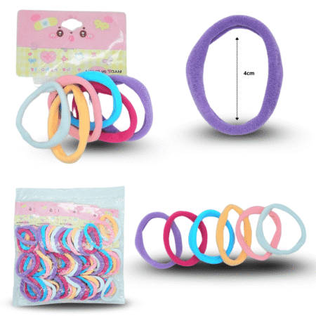 V - 024 liga licra set 6 pzas 4cm  PASTEL C/12 25O-42