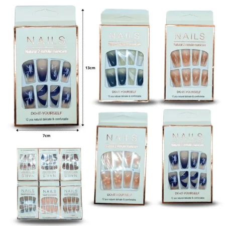 W - 005 uña postiza decorada C/12 G1590