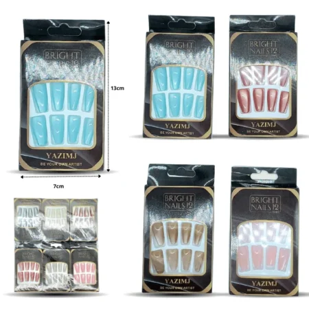 W - 011 uña postiza decorada C/12 HG25M-22