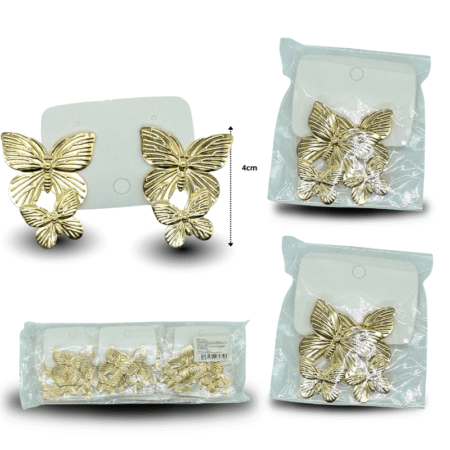 A - 263 arete dos mariposas doradas C/12 M69-7D-5