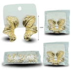 A – 263 arete triple hojas dorada C12 M69-7D-5