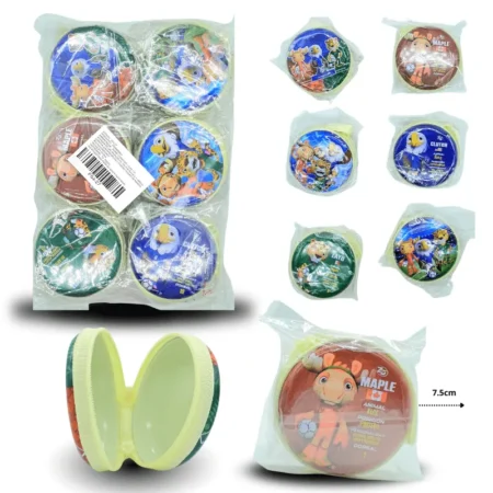 B - 015 monedero redondo metálico con cierre futbolero C/12 F54-27